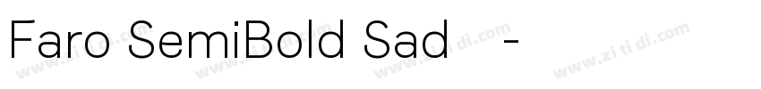Faro SemiBold Sad下载字体转换